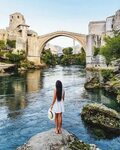 Travelin' lady @doublebackpackers 📍 Mostar, Bosnia and Herze